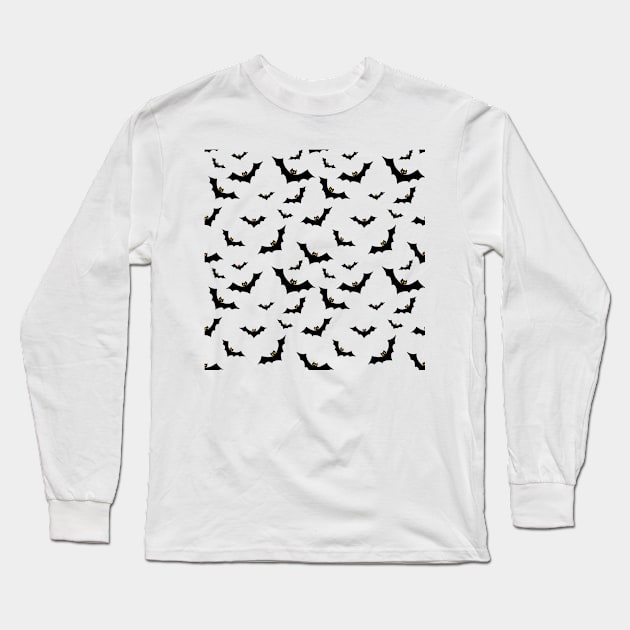 Halloween Bat Pattern Long Sleeve T-Shirt by skauff